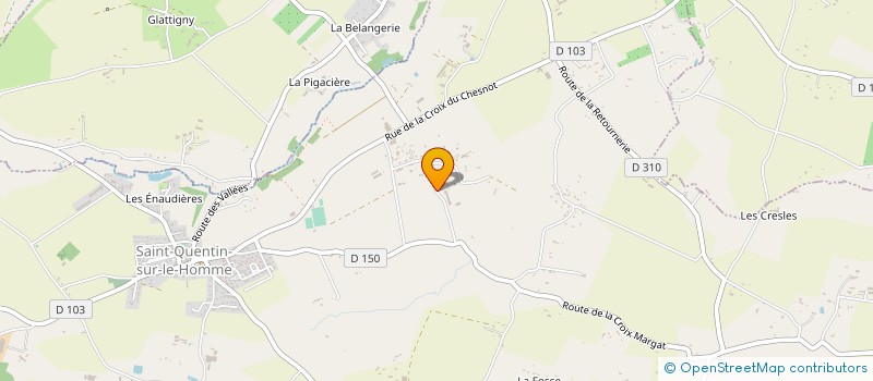 localisation de l'entreprise MONSIEUR CEDRIC RAULT à SAINT-QUENTIN-SUR-LE-HOMME