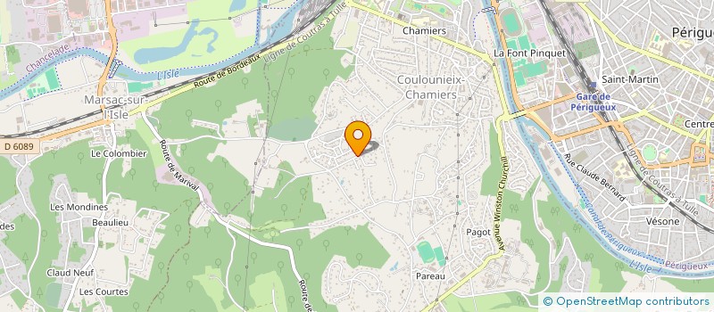 localisation de l'entreprise MONSIEUR CEDRIC ROCHER  COULOUNIEIX-CHAMIERS