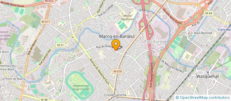 localisation de l'entreprise MONSIEUR CEDRIC ROQUETTE à MARCQ EN BAROEUL