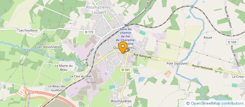 localisation de l'entreprise MONSIEUR CEDRIC ROUSSELOT  TERRES-DE-HAUTE-CHARENTE