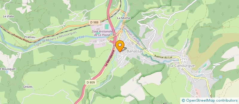 localisation de l'entreprise MONSIEUR CEDRIC ROUX à BANASSAC-CANILHAC