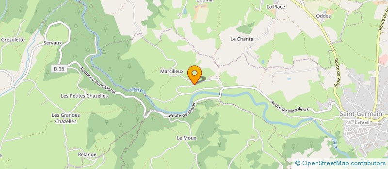 localisation de l'entreprise MONSIEUR CEDRIC SIMON  SAINT-GERMAIN-LAVAL