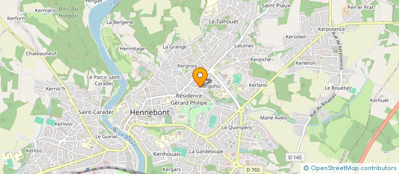 localisation de l'entreprise MONSIEUR CEDRIC SIMON  HENNEBONT