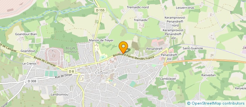 localisation de l'entreprise MONSIEUR CEDRIC SIMON  CROZON