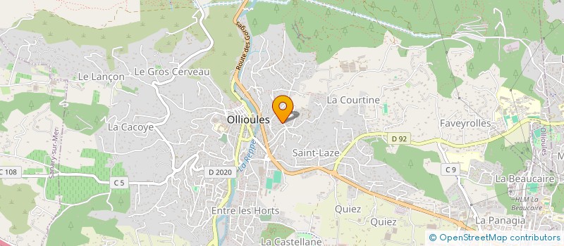 localisation de l'entreprise MONSIEUR CEDRIC TERRIN à OLLIOULES