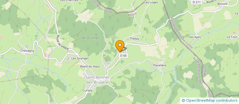 localisation de l'entreprise MONSIEUR CEDRIC THUAULT à SAINT-BONNET-DES-BRUYERES