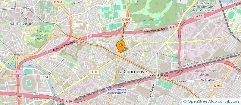 localisation de l'entreprise MONSIEUR CEDRIC TOUSSAINT à LA COURNEUVE