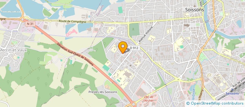 localisation de l'entreprise MONSIEUR CEDRIC VERHOIGNE à SOISSONS