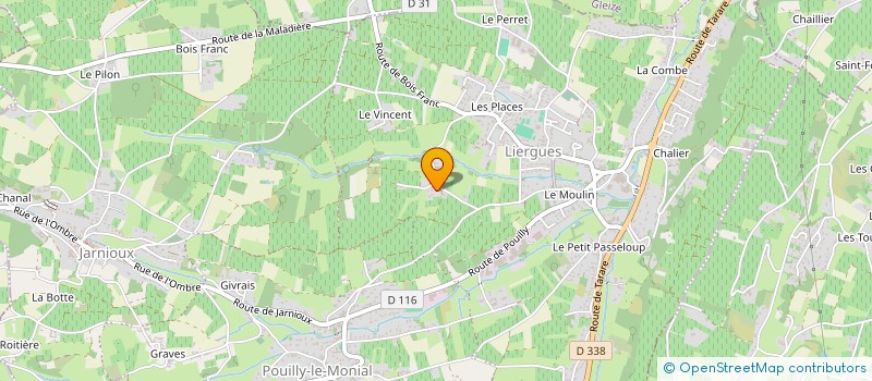 localisation de l'entreprise MONSIEUR CEDRIC VINCENT  PORTE DES PIERRES DOREES