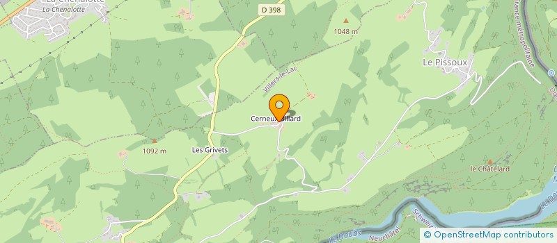 localisation de l'entreprise MONSIEUR CEDRIC VUILLEMIN  VILLERS-LE-LAC