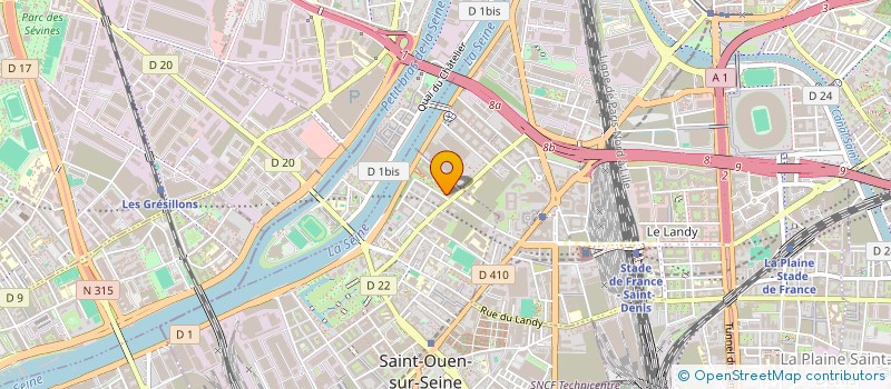 localisation de l'entreprise MONSIEUR CEDRIC WILLIAM  SAINT-OUEN-SUR-SEINE