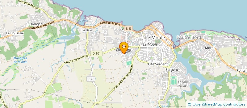 localisation de l'entreprise MONSIEUR CEDRICK BROCHANT à LE MOULE