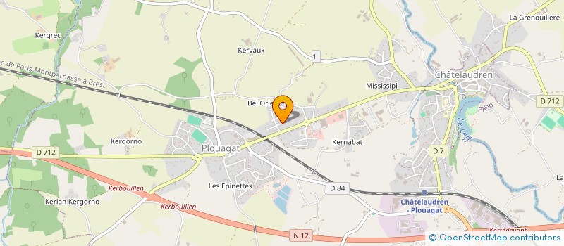 localisation de l'entreprise MONSIEUR CELESTIN LE BIHAN  CHATELAUDREN-PLOUAGAT