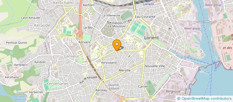 localisation de l'entreprise MONSIEUR CELIAN COLINET DE LABEAU  LORIENT