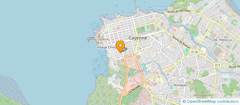 localisation de l'entreprise MONSIEUR CELIO FREITAS MENEZES à CAYENNE