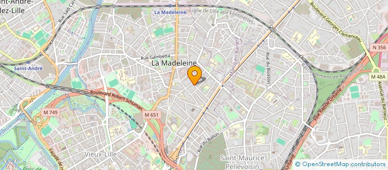 localisation de l'entreprise MONSIEUR CESAR FRANQUES à LA MADELEINE