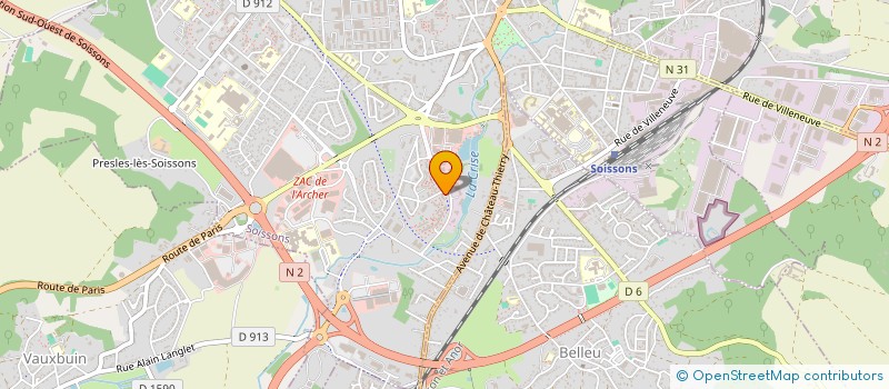 localisation de l'entreprise MONSIEUR CHADRACK MWINDA BAZOLA à SOISSONS