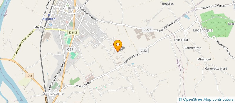 localisation de l'entreprise MONSIEUR CHAFIK LAOUANI  AIGUILLON