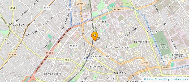 localisation de l'entreprise MONSIEUR CHAKIB BRAHIM DJEFFAL  ROUBAIX