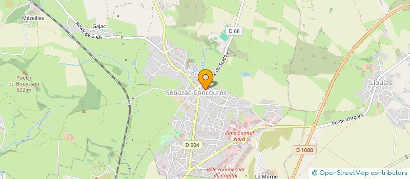 localisation de l'entreprise MONSIEUR CHAKIB MAHFOUDI  SEBAZAC-CONCOURES