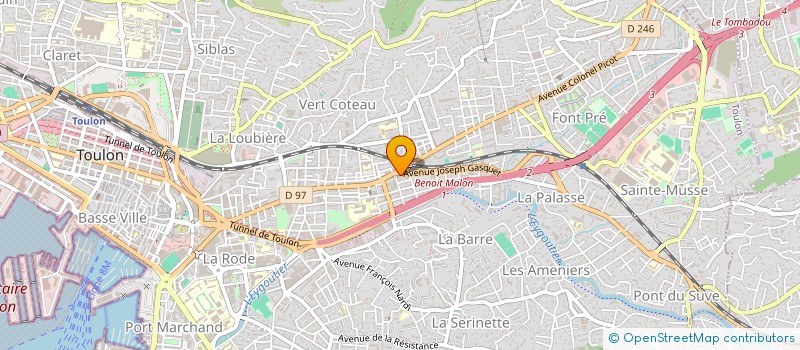 localisation de l'entreprise MONSIEUR CHAMSEDDINE HAJJAM  TOULON