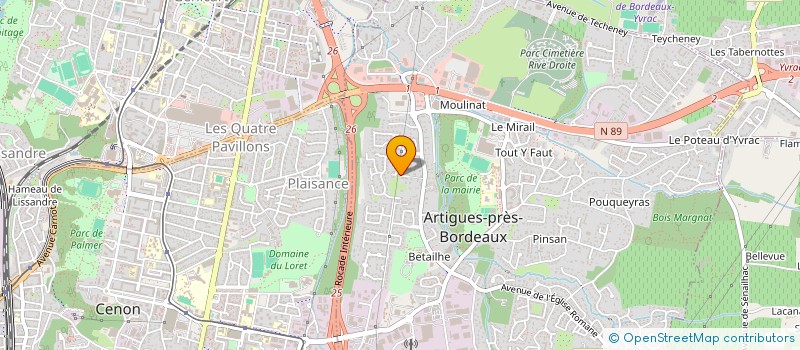 localisation de l'entreprise MONSIEUR CHAMSEDDINE ROUBA  ARTIGUES-PRES-BORDEAUX