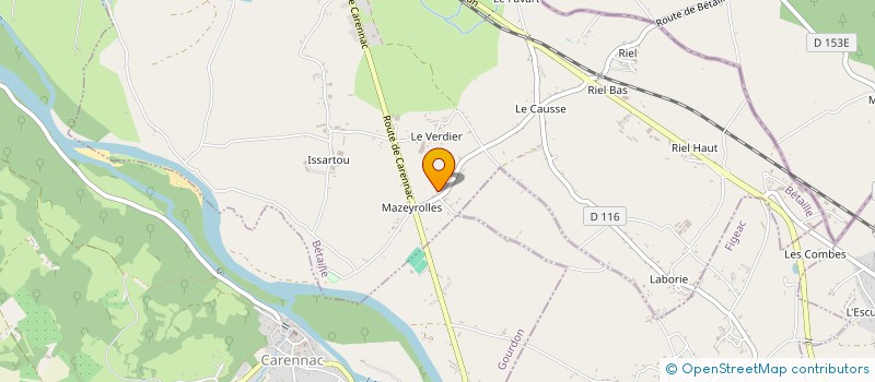 localisation de l'entreprise MONSIEUR CHANTAL BOULY  CARENNAC