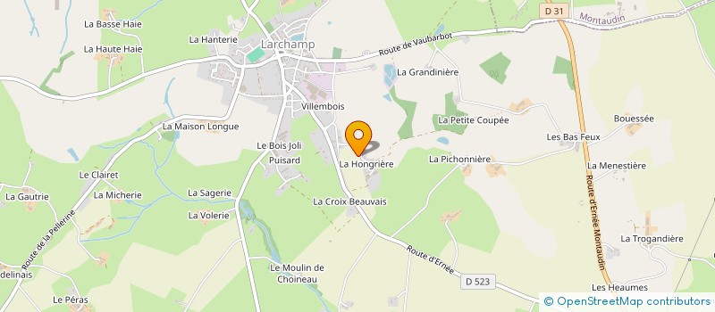 localisation de l'entreprise MONSIEUR CHANTAL FONTAINE  LARCHAMP