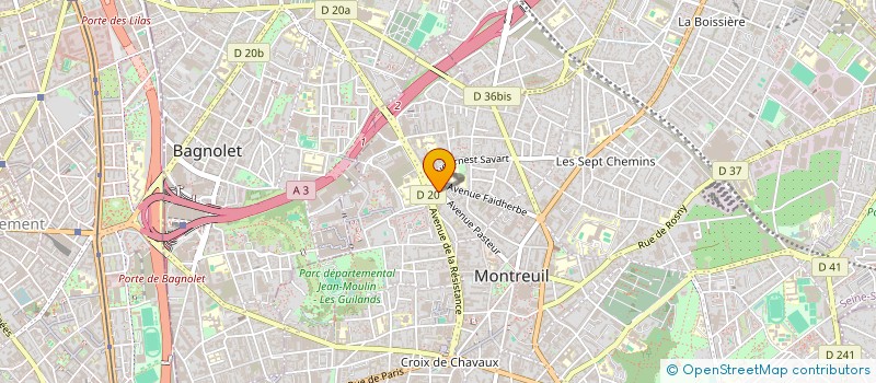 localisation de l'entreprise MONSIEUR CHAOUKI GUEDDOU à MONTREUIL