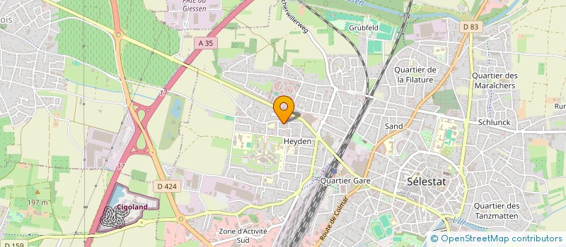 localisation de l'entreprise MONSIEUR CHAOUKI JAMMOURI  SELESTAT