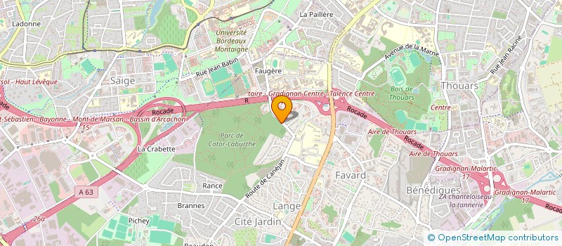 localisation de l'entreprise MONSIEUR CHAREF BOUBAGRAH  GRADIGNAN