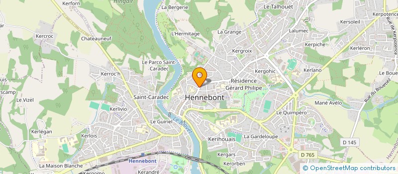 localisation de l'entreprise MONSIEUR CHARLELIE CHUPIN  HENNEBONT