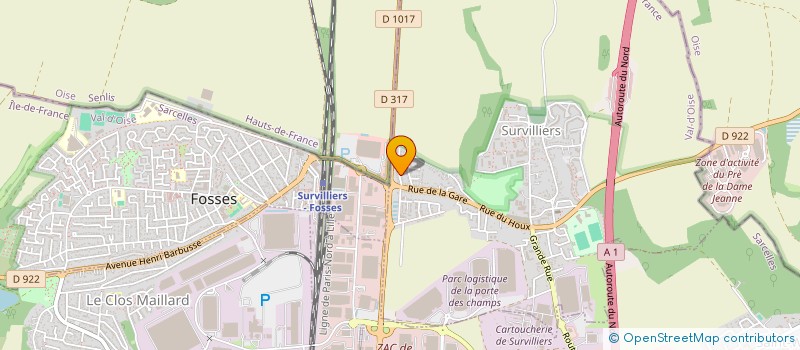 localisation de l'entreprise MONSIEUR CHARLES ANDRE MANOMANY  SURVILLIERS