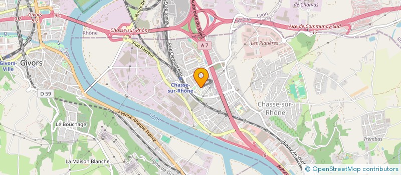 localisation de l'entreprise MONSIEUR CHARLES-ANDRE POIZAT  CHASSE-SUR-RHONE