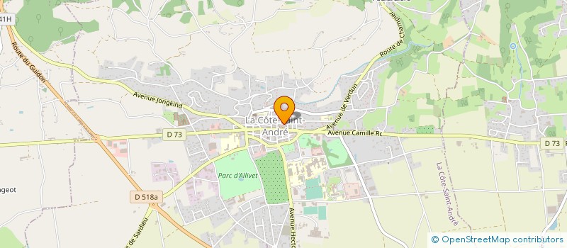 localisation de l'entreprise MONSIEUR CHARLES ASLANIAN  LA COTE-SAINT-ANDRE