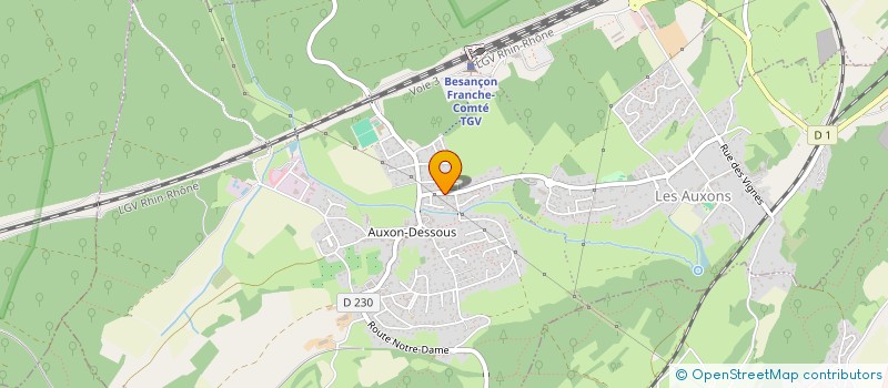 localisation de l'entreprise MONSIEUR CHARLES BAVEREL  LES AUXONS