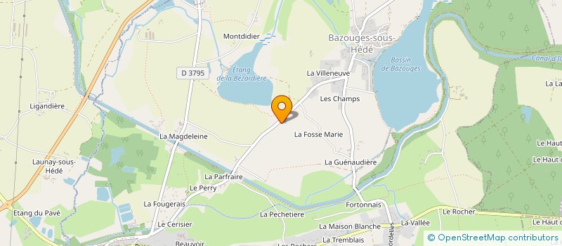 localisation de l'entreprise MONSIEUR CHARLES BIDAULT  HEDE-BAZOUGES