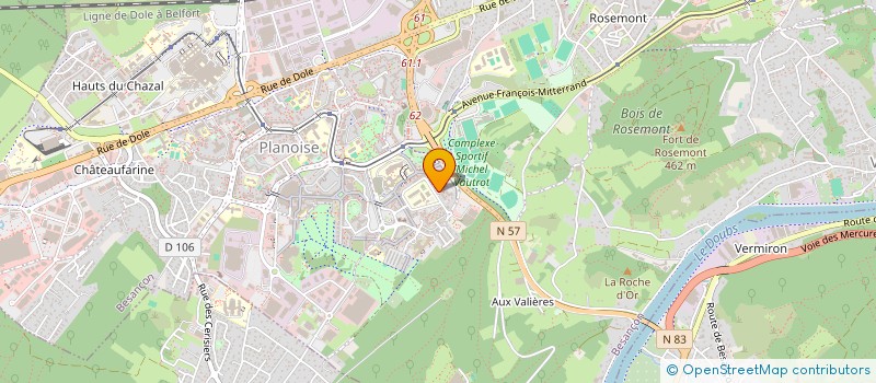 localisation de l'entreprise MONSIEUR CHARLES BILLON  BESANCON