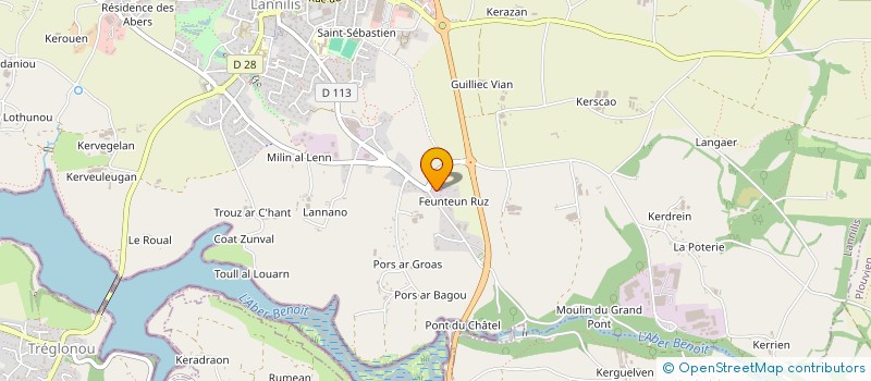 localisation de l'entreprise MONSIEUR CHARLES BORDERON  LANNILIS