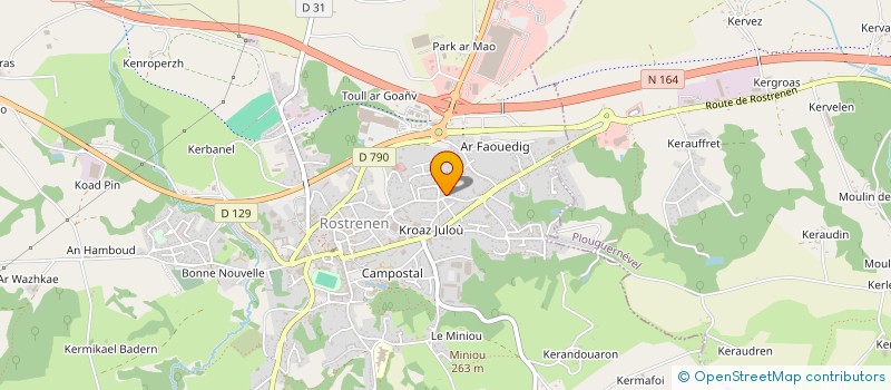 localisation de l'entreprise MONSIEUR CHARLES BOUJEANT à ROSTRENEN