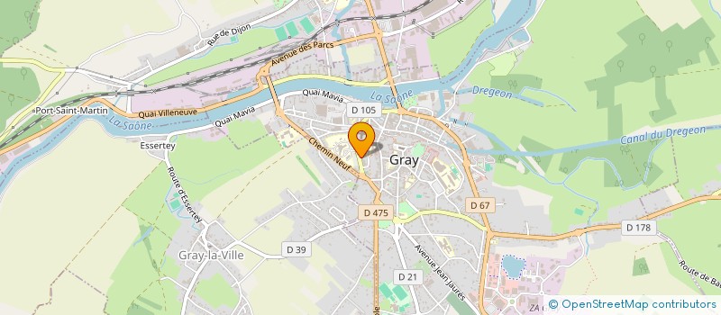 localisation de l'entreprise MONSIEUR CHARLES BOUVET à GRAY