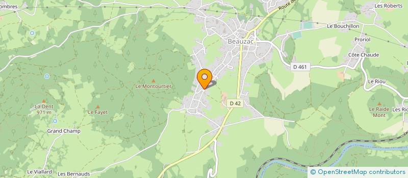 localisation de l'entreprise MONSIEUR CHARLES BOYRE  BEAUZAC