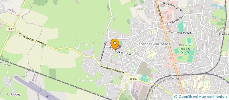 localisation de l'entreprise MONSIEUR CHARLES BREDEVILLE  VARENNES-VAUZELLES