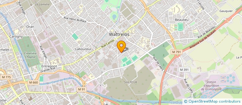 localisation de l'entreprise MONSIEUR CHARLES BRUNET  WATTRELOS