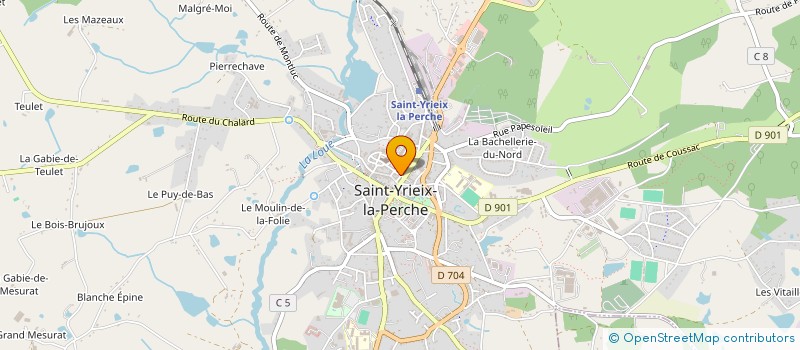 localisation de l'entreprise MONSIEUR CHARLES BUGEAU à SAINT-YRIEIX-LA-PERCHE