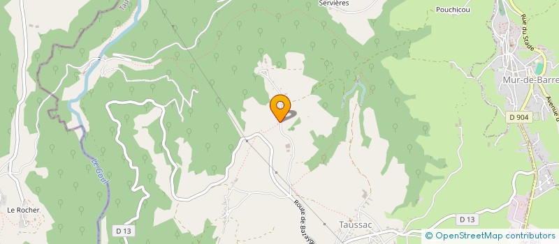 localisation de l'entreprise MONSIEUR CHARLES CAVALLIE  TAUSSAC