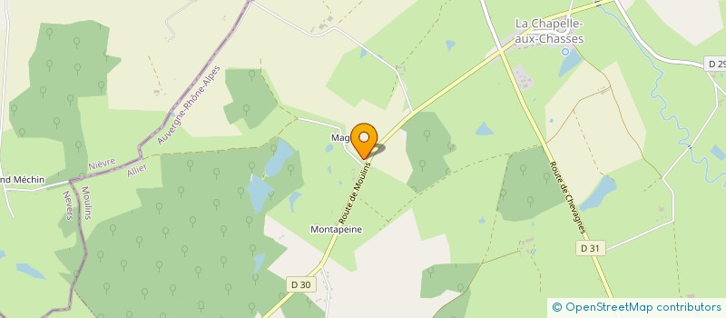 localisation de l'entreprise MONSIEUR CHARLES CHATEAU  LA CHAPELLE-AUX-CHASSES