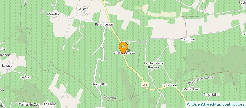 localisation de l'entreprise MONSIEUR CHARLES CLAOUE  SEGONZAC