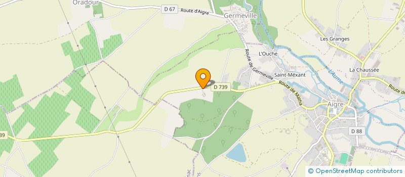 localisation de l'entreprise MONSIEUR CHARLES CLEMENT  AIGRE