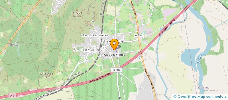 localisation de l'entreprise MONSIEUR CHARLES COCUELLE  SERNHAC